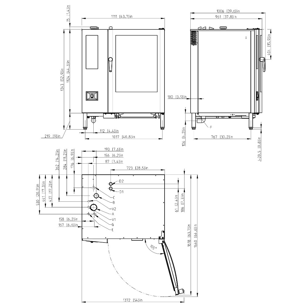 Пароконвектомат Retigo B1221IG VISION II